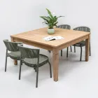 Chaise de jardin en aluminium et tissage de corde - Algedi Viadurini