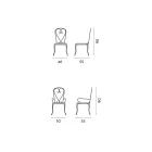 Chaise de jardin en fer peint noir avec structure empilable - Nacim Viadurini