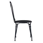 Chaise de jardin en fer peint noir avec structure empilable - Nacim Viadurini