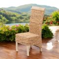 Chaise de jardin en tissage de bananier naturel - Angola