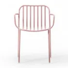 Chaise de jardin en métal avec accoudoirs Made in Italy 2 pièces - Simply Viadurini