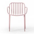 Chaise de jardin en métal avec accoudoirs Made in Italy 2 pièces - Simply