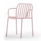 Chaise de jardin en métal avec accoudoirs Made in Italy 2 pièces - Simply Viadurini