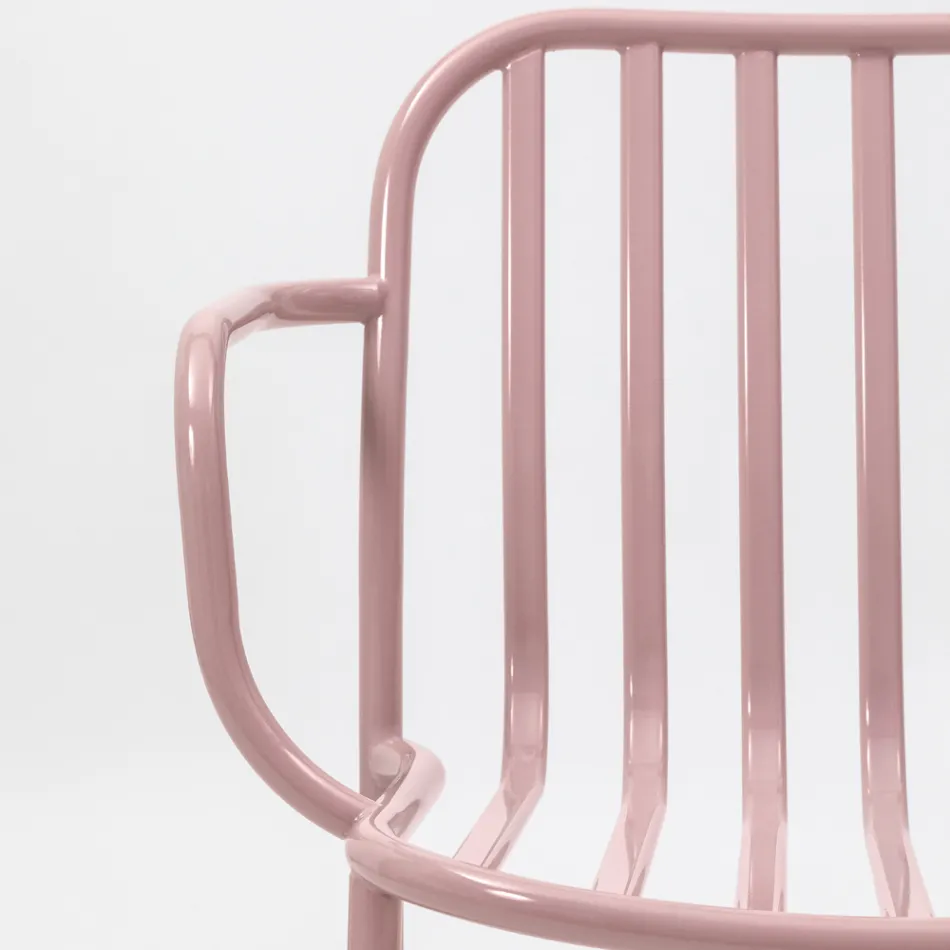 Chaise de jardin en métal avec accoudoirs Made in Italy 2 pièces - Simply Viadurini