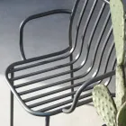 Chaise de jardin en métal avec accoudoirs Made in Italy 2 pièces - Simply Viadurini
