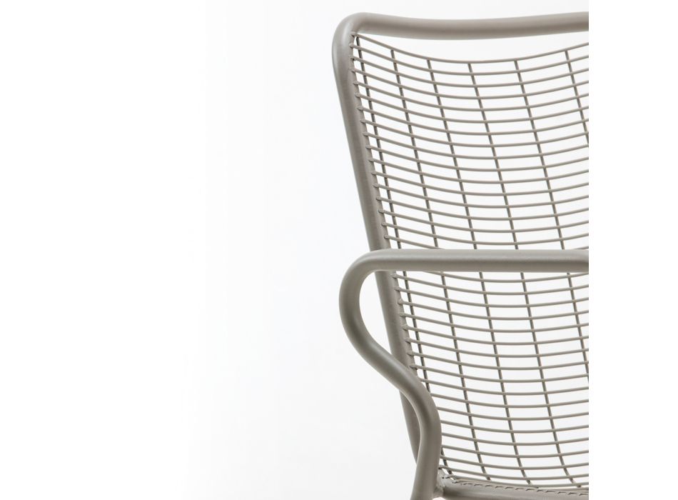 Chaise de jardin en métal avec accoudoirs Made in Italy 2 pièces - Vikas Viadurini