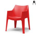 Chaise de Jardin en Technopolymère Coloré Made in Italy 4 Pièces - Davida Viadurini
