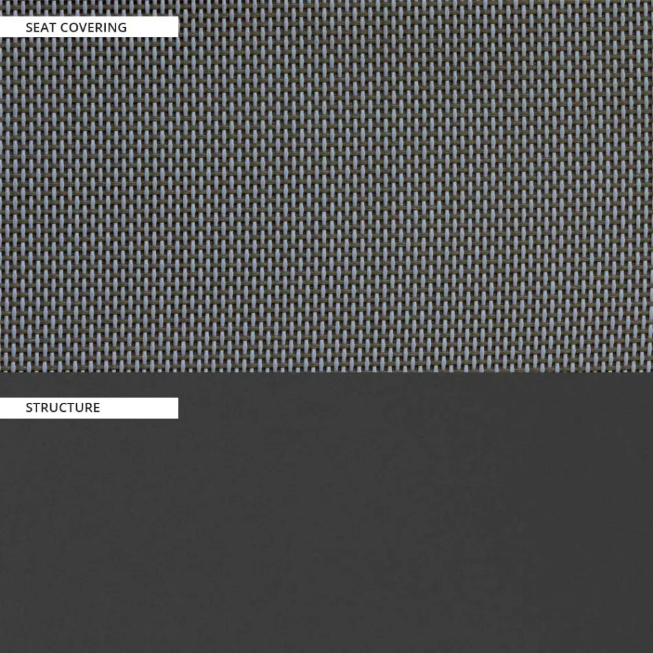 Chaise de jardin en textilène et base en aluminium Made in Italy - Milanka Viadurini