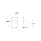 Chaise de jardin en textilène et base en aluminium Made in Italy - Milanka Viadurini