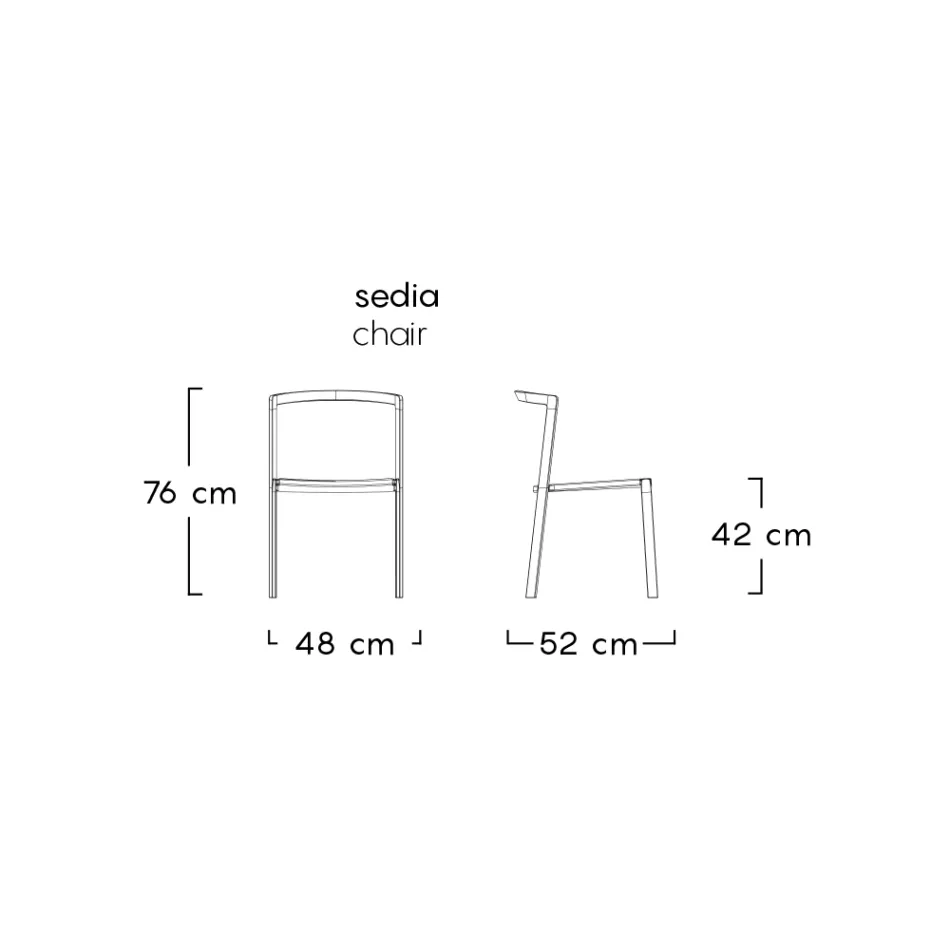 Chaise de jardin en textilène et base en aluminium Made in Italy - Milanka Viadurini