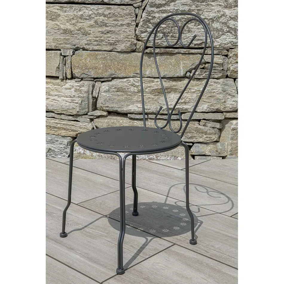 Chaise de jardin entièrement en métal - Archive Viadurini