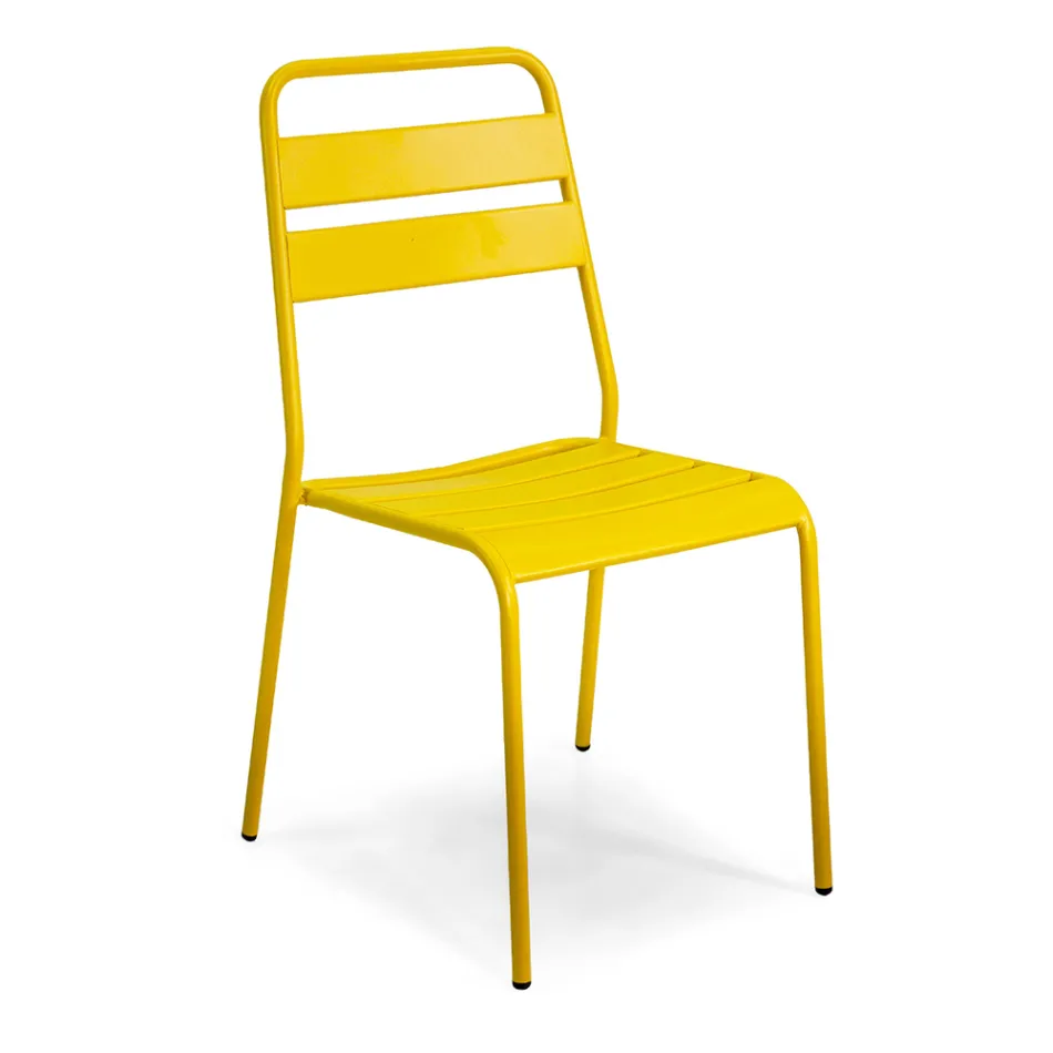 Chaise de jardin entièrement en métal - Ruban Viadurini