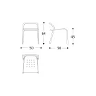 Chaise de Jardin Structure en Aluminium Made in Italy - Noss by Varaschin Viadurini