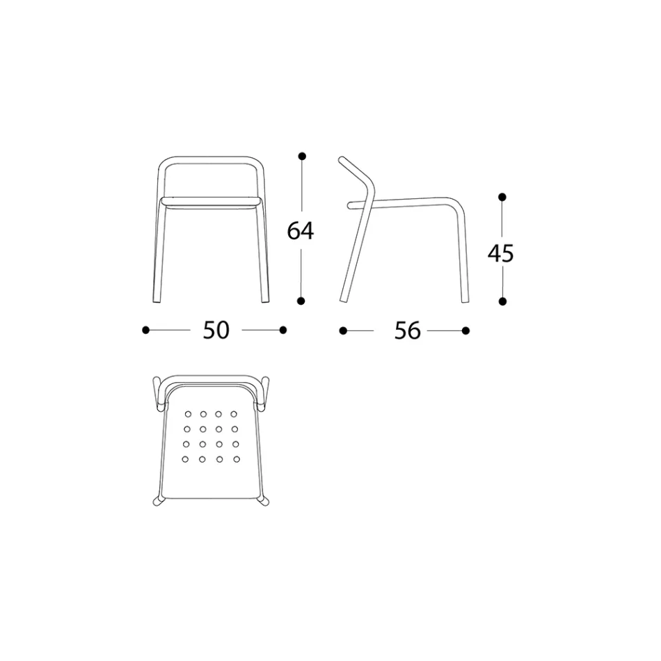 Chaise de Jardin Structure en Aluminium Made in Italy - Noss by Varaschin Viadurini