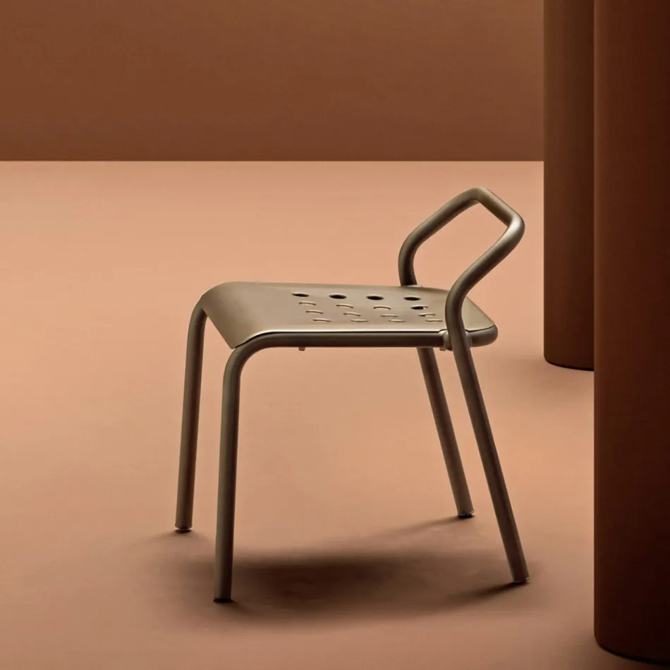 Chaise de Jardin Structure en Aluminium Made in Italy - Noss by Varaschin Viadurini