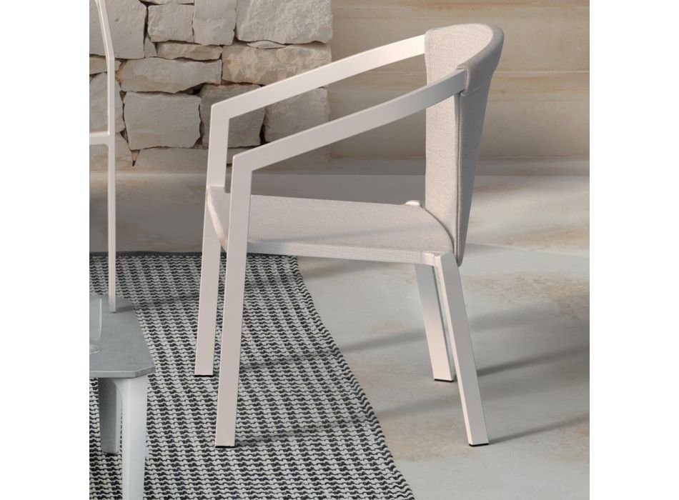 Chaise de jardin Structure en aluminium peint Made in Italy - Jouve Viadurini