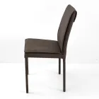 Chaise d'intérieur avec dossier haut en simili cuir Made in Italy - Cleto Viadurini