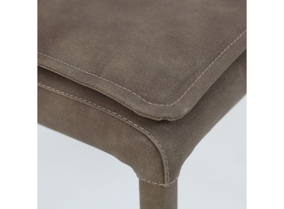 Chaise d'intérieur avec dossier haut en simili cuir Made in Italy - Cleto Viadurini
