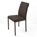 Chaise d'intérieur avec dossier haut en simili cuir Made in Italy - Cleto