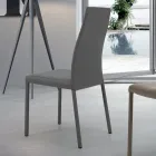 Chaise d'intérieur avec structure et assise en acier revêtu fabriquée en Italie - Padoue Viadurini