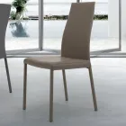Chaise d'intérieur avec structure et assise en acier revêtu fabriquée en Italie - Padoue Viadurini