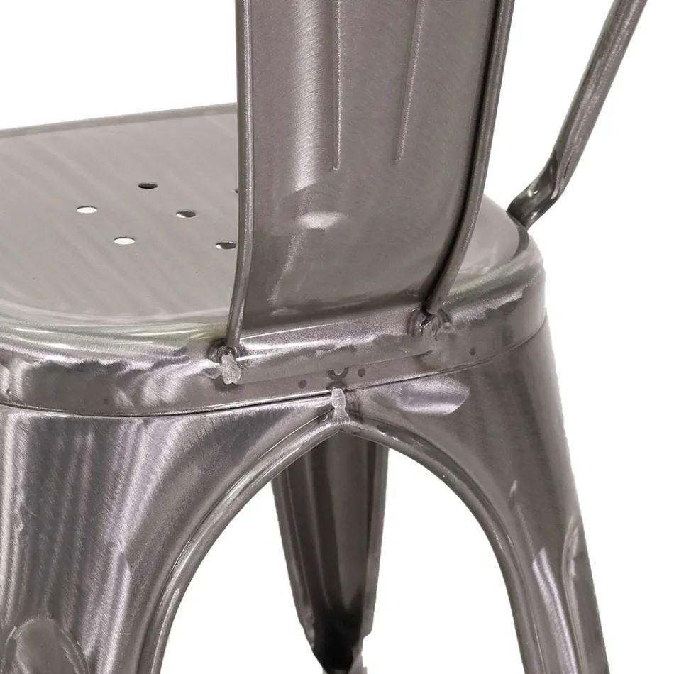 Chaise d'intérieur et d'extérieur en fer de différentes couleurs - Papeterie Viadurini