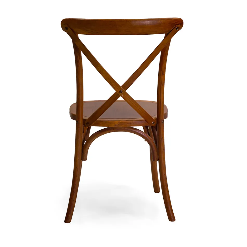 Chaise d'intérieur empilable en bois d'orme - Barriera Viadurini