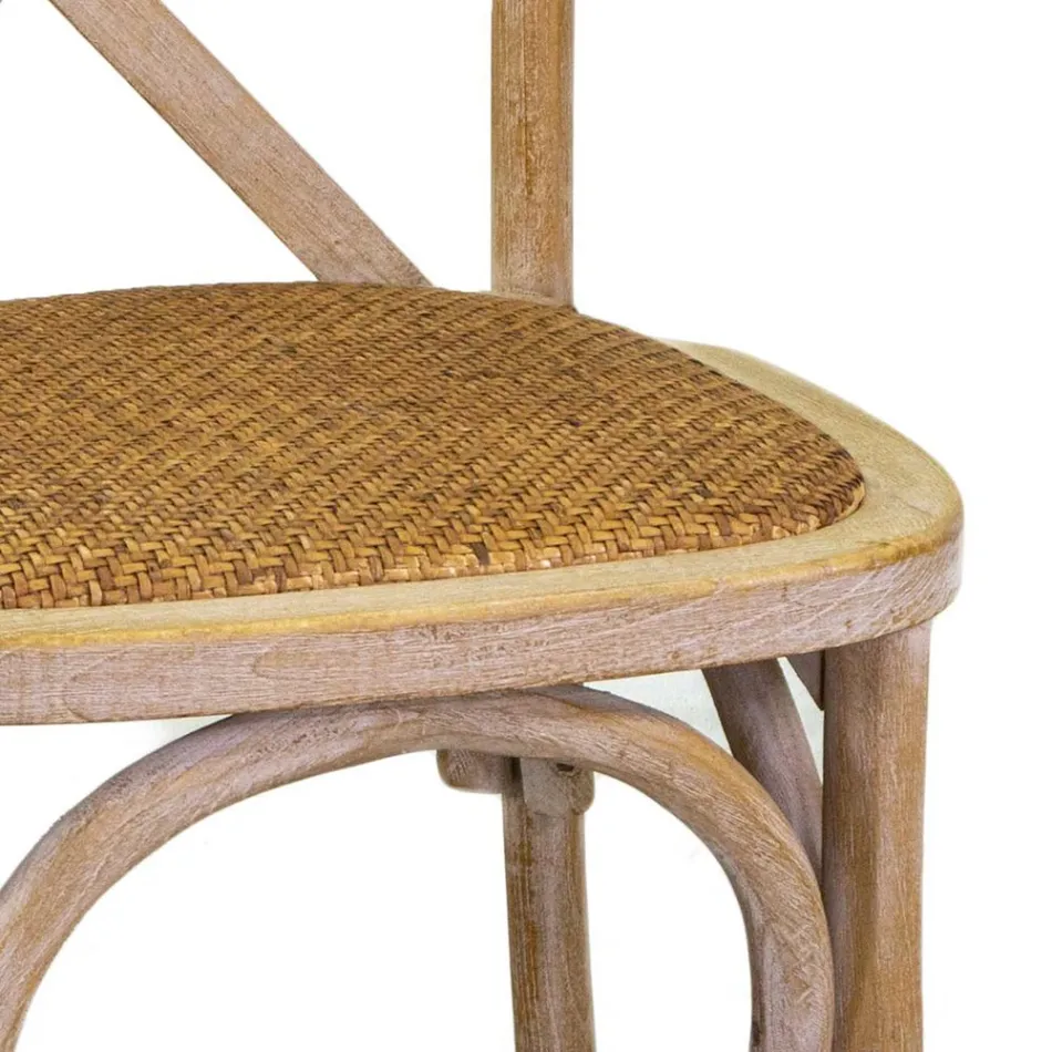 Chaise d'intérieur empilable en bois d'orme - Barriera Viadurini