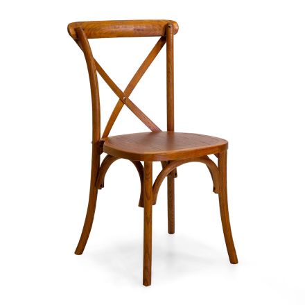 Chaise d'intérieur empilable en bois d'orme - Barriera Viadurini