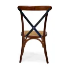 Chaise d'intérieur empilable en bois de chêne et assise en rotin - Barriera Viadurini