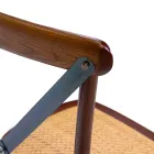Chaise d'intérieur empilable en bois de chêne et assise en rotin - Barriera Viadurini