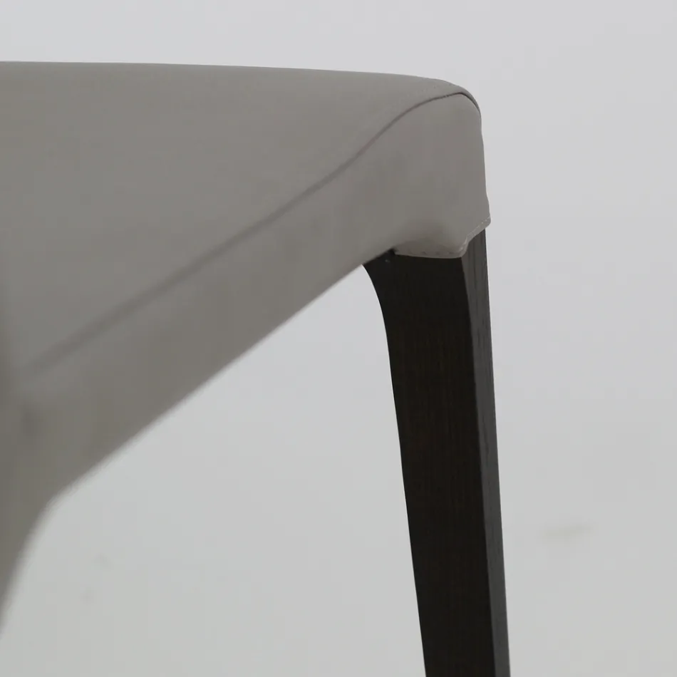 Chaise d'intérieur en bois de frêne et similicuir Made in Italy - Floki Viadurini