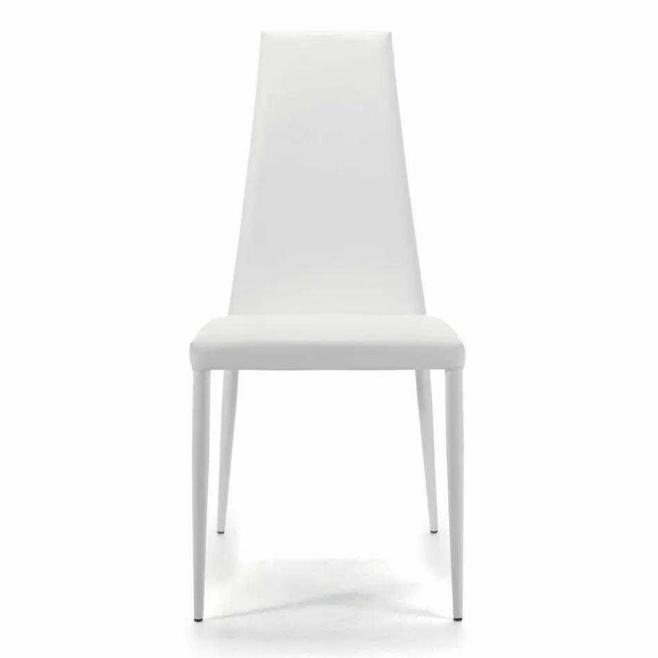 Chaise d'intérieur entièrement rembourrée et rembourrée fabriquée en Italie - Trieste Viadurini