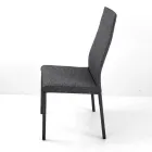 Chaise de salle à manger entièrement rembourrée en tissu Made in Italy - Roslin Viadurini