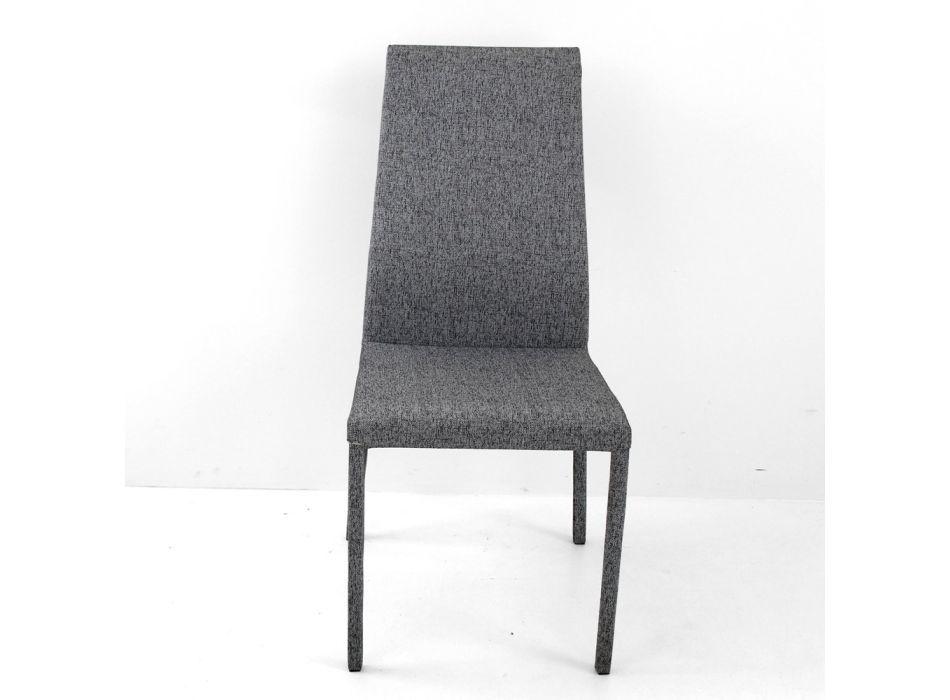Chaise de salle à manger entièrement rembourrée en tissu Made in Italy - Roslin Viadurini