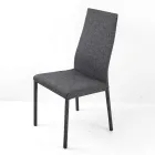 Chaise de salle à manger entièrement rembourrée en tissu Made in Italy - Roslin Viadurini