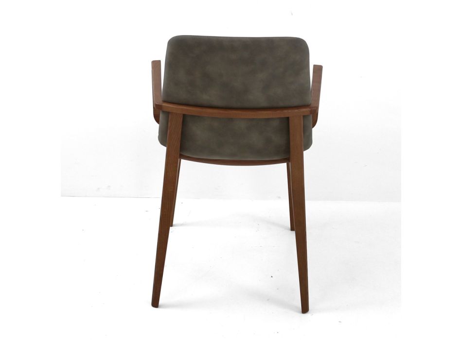 Chaise de salle à manger avec accoudoirs en bois de frêne Made in Italy - Betsy Viadurini