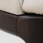 Chaise de salle à manger avec accoudoirs en cuir couleur glace Made in Italy - Lyanne Viadurini