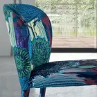 Chaise de salle à manger avec assise et pieds rembourrés fabriquée en Italie - Vérone Viadurini