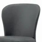 Chaise de salle à manger avec assise et pieds rembourrés fabriquée en Italie - Vérone Viadurini