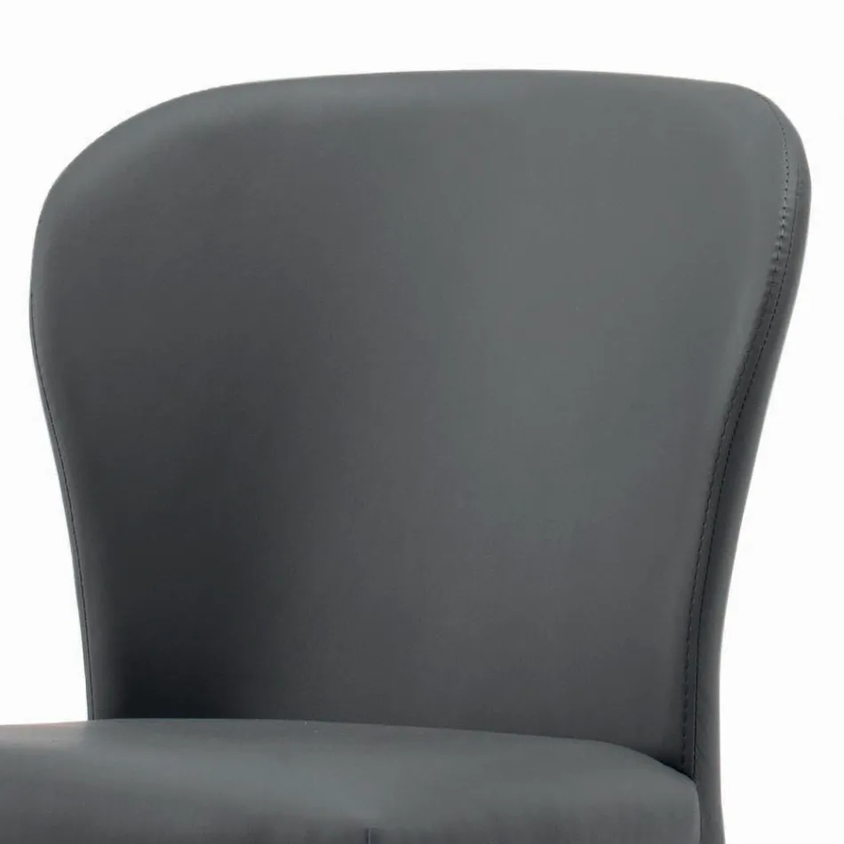 Chaise de salle à manger avec assise et pieds rembourrés fabriquée en Italie - Vérone Viadurini