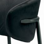 Chaise de salle à manger avec assise et dossier en velours fabriquée en Italie - Livourne Viadurini