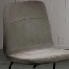 Chaise de salle à manger avec assise en tissu et structure en métal - Aisha Viadurini