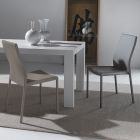 Chaise de salle à manger avec structure et assise en écocuir coloré, 4 pièces - Alba Viadurini