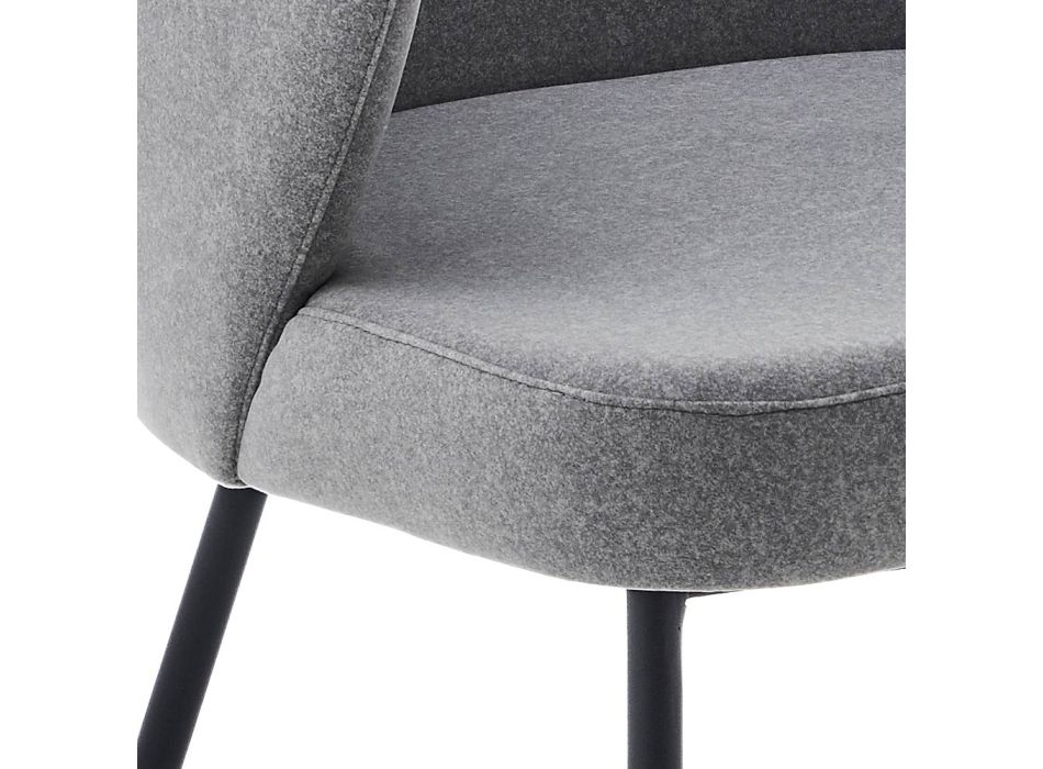Chaise de salle à manger avec structure en métal et assise en velours Made in Italy - Rodino Viadurini