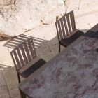 Chaise de salle à manger d'extérieur en aluminium et corde design de luxe 3 finitions - Julie Viadurini