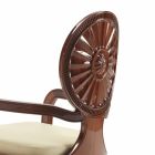 chaise rembourrée design à manger en bois lisse, L51xP53cm, Nicole Viadurini