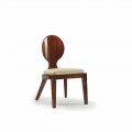 Chaise à manger rembourrée de design en bois lisse, L51xP53, Nicole