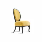 Chaise rembourré déjeuner en noyer massif, L67xP60 cm, Tati Viadurini