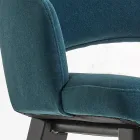 Chaise de salle à manger en bois avec assise en velours vert bouteille Made in Italy - Eddard Viadurini